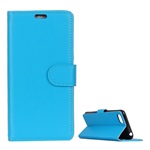 Huawei Y6 (2018) Gigapack tok álló, bőr hatású FLIP, prémium, VILÁGOSKÉK