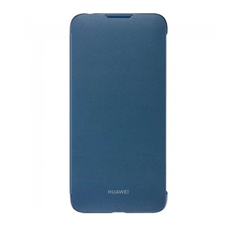 Huawei Y7 2019 HUAWEI tok álló, bőr hatású FLIP, oldalra nyíló, SÖTÉTKÉK
