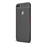 Huawei Y7 Prime 2018 Gigapack szilikon telefonvédő ütésállóság, varrás minta, FEKETE