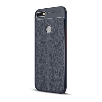 Huawei Y7 Prime 2018 Gigapack szilikon telefonvédő ütésállóság, varrás minta, SÖTÉTKÉK