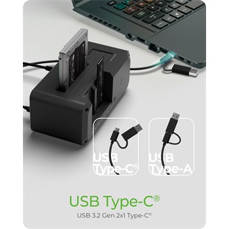 Raidsonic ICY BOX Clone & DockingStation 2.5"/3.5" SATA/m.2 NVMe PCIe NVMe / SATA3 USB-A 3.2 Gen2×1 USB-C 3.2 Gen2×1 dok