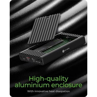 Raidsonic 2xPCIe NVMe M.2 2280 USB-A 3.2 Gen2×1 USB-C 3.2 Gen2×2 külső ház fekete
