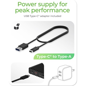 Raidsonic 2xPCIe NVMe M.2 2280 USB-A 3.2 Gen2×1 USB-C 3.2 Gen2×2 külső ház fekete