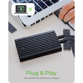 Raidsonic 2xPCIe NVMe M.2 2280 USB-A 3.2 Gen2×1 USB-C 3.2 Gen2×2 külső ház fekete