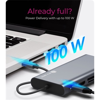 Raidsonic 10-in-1 10-port 100W USB-C dokkoló ezüst