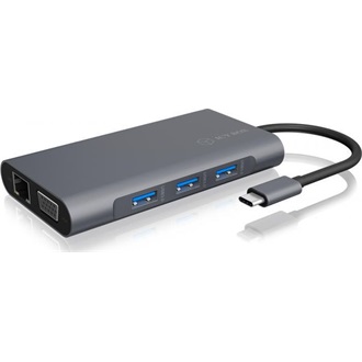 Raidsonic 10-in-1 10-port 100W USB-C dokkoló ezüst