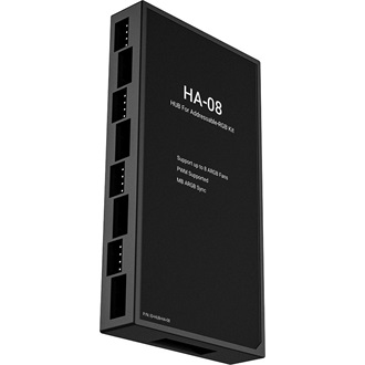 ID-Cooling HA-08 8-port SATA3 SATA3 gaming ARGB hub fekete