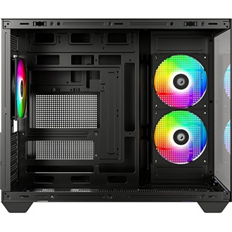 ID-Cooling View 500 ARGB táp nélküli ablakos MT Mini Tower számítógépház fekete