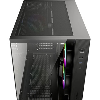 ID-Cooling View 500 ARGB táp nélküli ablakos MT Mini Tower számítógépház fekete