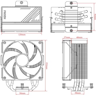 ID-Cooling FROZN A410 ARGB WHITE processzor hűtő fehér