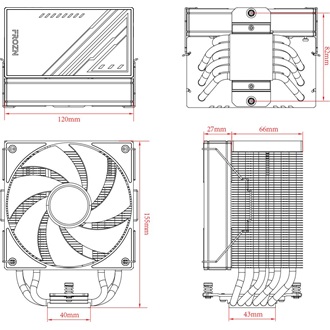 ID-Cooling FROZN A610 ARGB WHITE processzor hűtő fehér