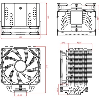 ID-Cooling SE-226-XT BLACK processzor hűtő fekete