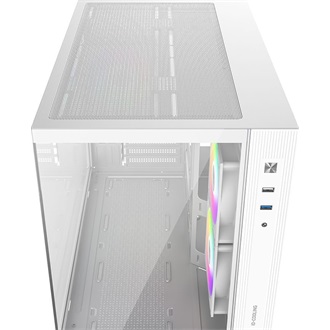 ID-Cooling View 500 ARGB WH táp nélküli ablakos MT Mini Tower számítógépház fehér