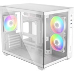 ID-Cooling View 500 ARGB WH táp nélküli ablakos MT Mini Tower számítógépház fehér