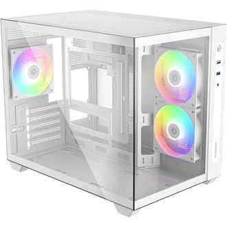 ID-Cooling View 500 ARGB WH táp nélküli ablakos MT Mini Tower számítógépház fehér
