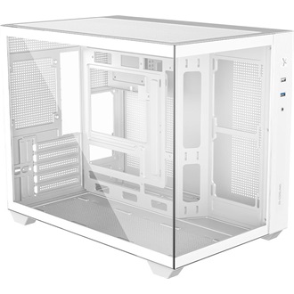 ID-Cooling View 500 WH táp nélküli ablakos MT Mini Tower számítógépház fehér