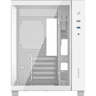 ID-Cooling View 500 WH táp nélküli ablakos MT Mini Tower számítógépház fehér