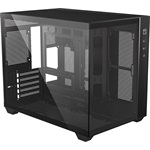ID-Cooling View 500 táp nélküli ablakos MT Mini Tower számítógépház fekete