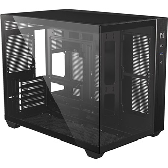 ID-Cooling View 500 táp nélküli ablakos MT Mini Tower számítógépház fekete