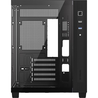 ID-Cooling View 500 táp nélküli ablakos MT Mini Tower számítógépház fekete