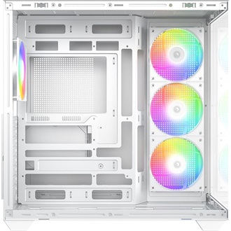ID-Cooling View 510 ARGB WH táp nélküli ablakos Mid Tower számítógépház fehér