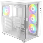 ID-Cooling View 510 ARGB WH táp nélküli ablakos Mid Tower számítógépház fehér