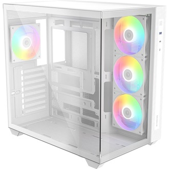 ID-Cooling View 510 ARGB WH táp nélküli ablakos Mid Tower számítógépház fehér