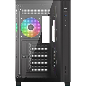 ID-Cooling View 510 ARGB táp nélküli ablakos Mid Tower számítógépház fekete