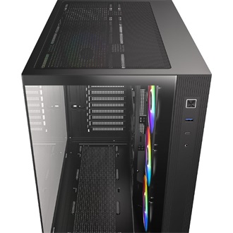 ID-Cooling View 510 ARGB táp nélküli ablakos Mid Tower számítógépház fekete