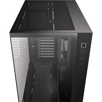 ID-Cooling View 510 táp nélküli ablakos Mid Tower számítógépház fekete