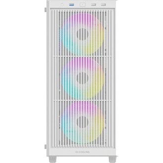 ID-Cooling Ware 300 ARGB WH táp nélküli ablakos MT Mini Tower számítógépház fehér