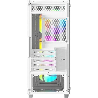 ID-Cooling Ware 300 ARGB WH táp nélküli ablakos MT Mini Tower számítógépház fehér