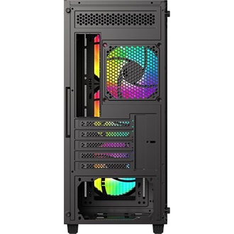 ID-Cooling Ware 300 ARGB táp nélküli ablakos MT Mini Tower számítógépház fekete