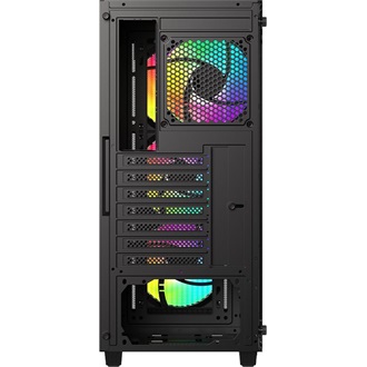 ID-Cooling Ware 310 ARGB táp nélküli ablakos Mid Tower számítógépház fekete
