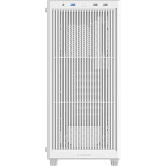 ID-Cooling Ware 310 WH táp nélküli ablakos Mid Tower számítógépház fehér