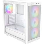 ID-Cooling Ware 510 ARGB WH táp nélküli ablakos Mid Tower számítógépház fehér