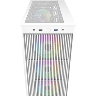ID-Cooling Ware 510 ARGB WH táp nélküli ablakos Mid Tower számítógépház fehér
