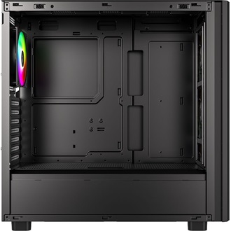 ID-Cooling Ware 510 ARGB táp nélküli ablakos Mid Tower számítógépház fekete