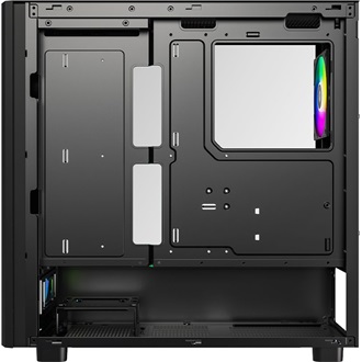 ID-Cooling Ware 510 ARGB táp nélküli ablakos Mid Tower számítógépház fekete