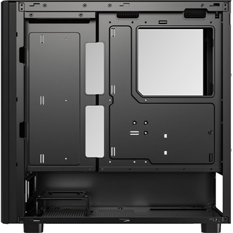 ID-Cooling Ware 510 táp nélküli ablakos Mid Tower számítógépház fekete