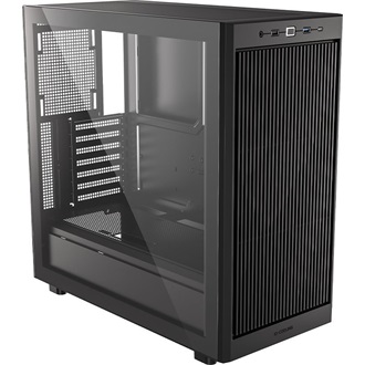 ID-Cooling Ware 510 táp nélküli ablakos Mid Tower számítógépház fekete