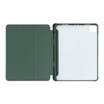IPAD 10.2 (2019) GIGAPACK Tok álló, bőr hatású aktív FLIP, ceruza tartó, SÖTÉTZÖLD