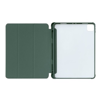IPAD 10.2 (2019) GIGAPACK Tok álló, bőr hatású aktív FLIP, ceruza tartó, SÖTÉTZÖLD