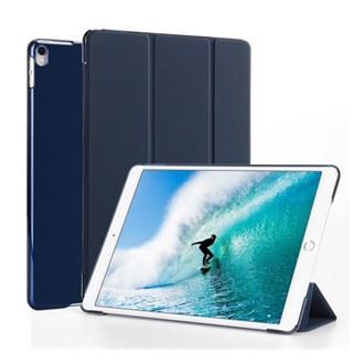 IPAD 10.2 (2021) Gigapack Tok álló, bőr hatású aktív FLIP, asztali tartó, SÖTÉTKÉK