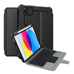 IPAD 10.9 (2022) NILLKIN BUMPER COMBO BACKLIT billentyűzetes defender tok QWERTY, ceruza tartó, FEKETE