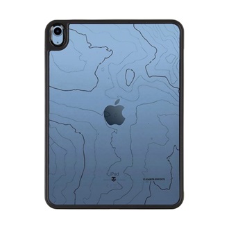 IPAD 11 (2025) / 10.9 (2022) TACTICAL WARTHOG szilikon telefonvédő ütésállóság, topográfiai minta, FEKETE