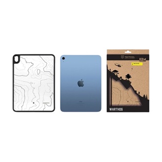 IPAD 11 (2025) / 10.9 (2022) TACTICAL WARTHOG szilikon telefonvédő ütésállóság, topográfiai minta, FEKETE