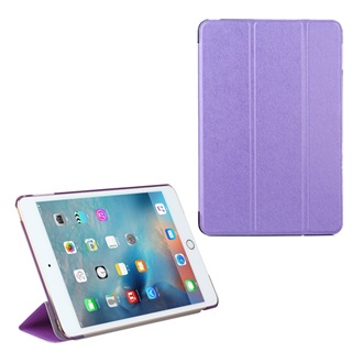 IPAD 9.7 (2018) GIGAPACK Tok álló, bőr hatású aktív FLIP, textil minta, LILA