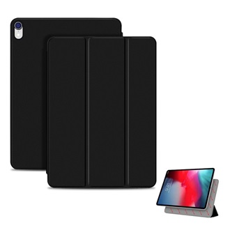 IPAD Air 11 (2024) GIGAPACK Tok álló, bőr hatású aktív FLIP, asztali tartó, FEKETE