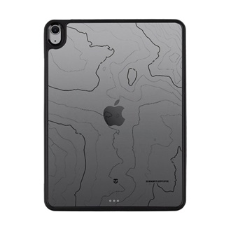 IPAD Air 11 (2025) / Air 11 (2024) TACTICAL WARTHOG szilikon telefonvédő ütésállóság, topográfiai minta, FEKETE
